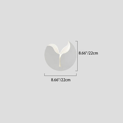 Zeitgenössische kreative Eisen Acryl Sapling Schatten LED Wandleuchte Lampe für Schlafzimmer 