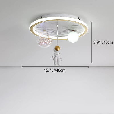 Kinder Kreative Cartoon Astronaut Mond Acryl LED Kinder Deckenleuchte 