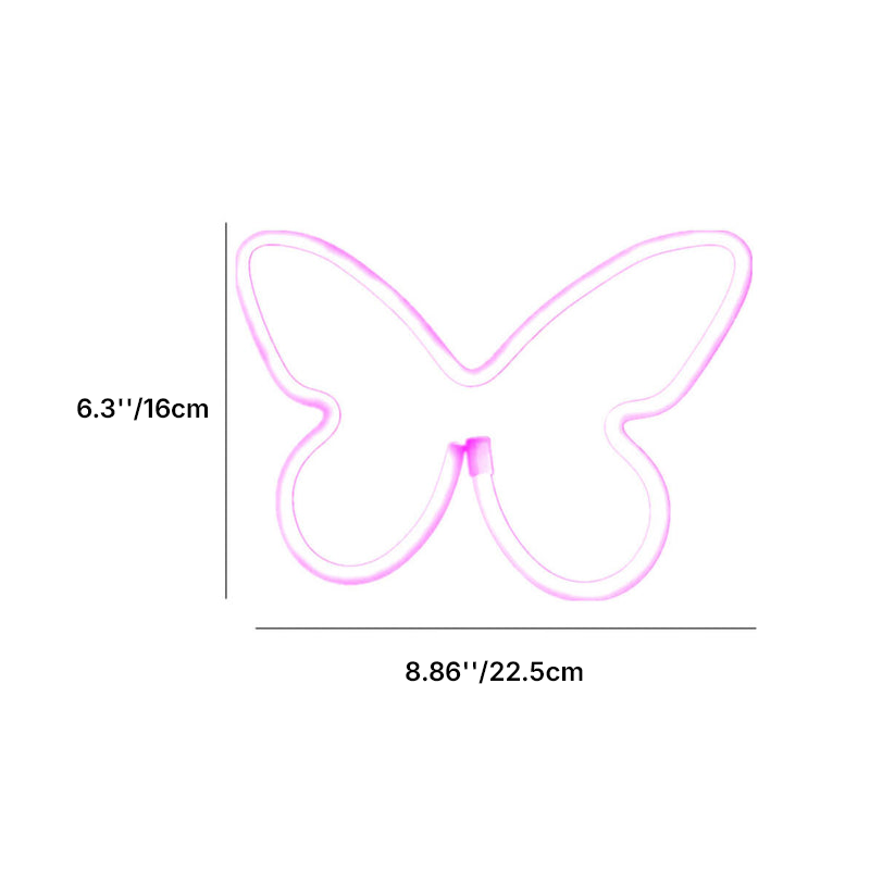 Contemporary Creative Butterfly PS LED USB Plug-In/Battery Decorative Neon Light For Bedroom