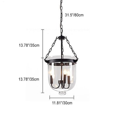 Rustikaler Vintage Kerzenhalter aus schwarzem Eisen mit 8-Licht-Kronleuchter