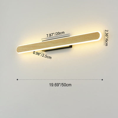 Skandinavische moderne minimalistische Holz-LED-Waschtischleuchte Wandleuchte 