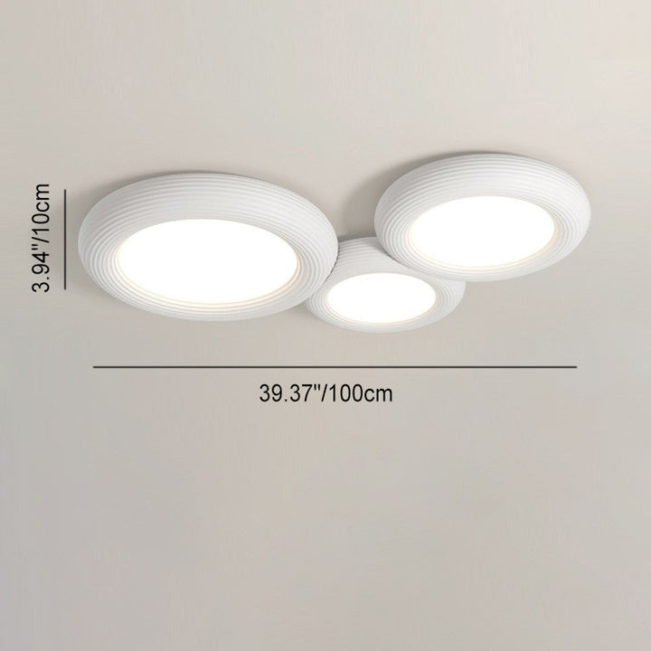 Moderne Einfachheit Eisen Harz Acryl Runde Donut LED Unterputz Deckenleuchte Für Wohnzimmer 