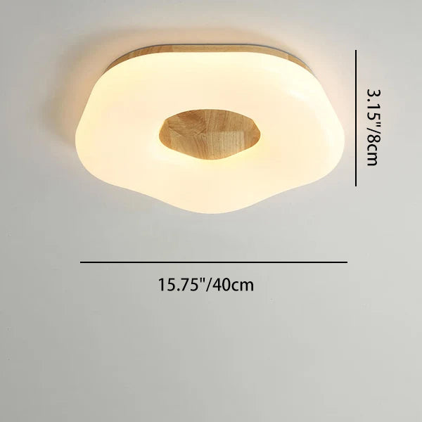 Nordic Minimalist Flower Massivholz-Acryl-LED-Einbauleuchte