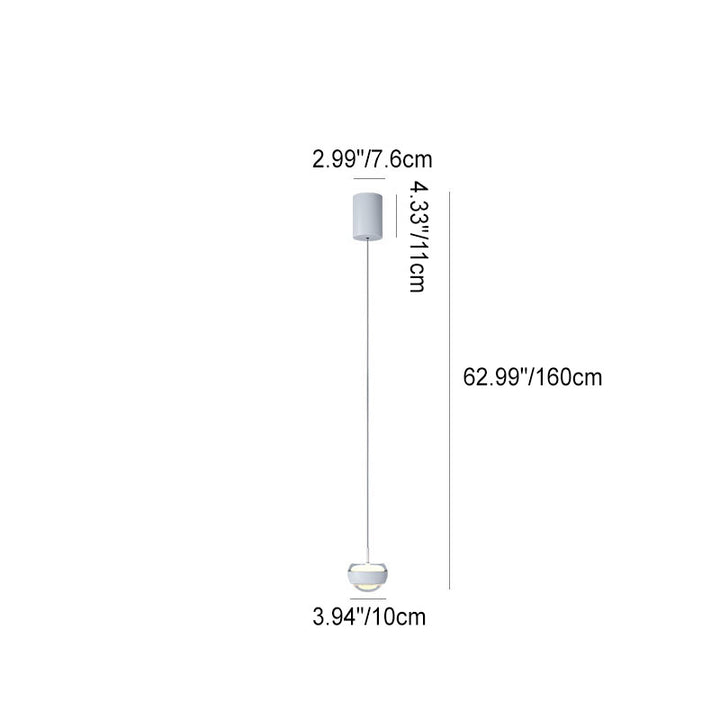 Moderne Einfachheit Eisen Aluminium Halbkreis LED Pendelleuchte für Wohnzimmer 