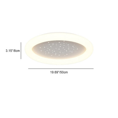 Moderne minimalistische runde volle Stern Eisen Acryl LED Unterputz Deckenleuchte für Schlafzimmer 