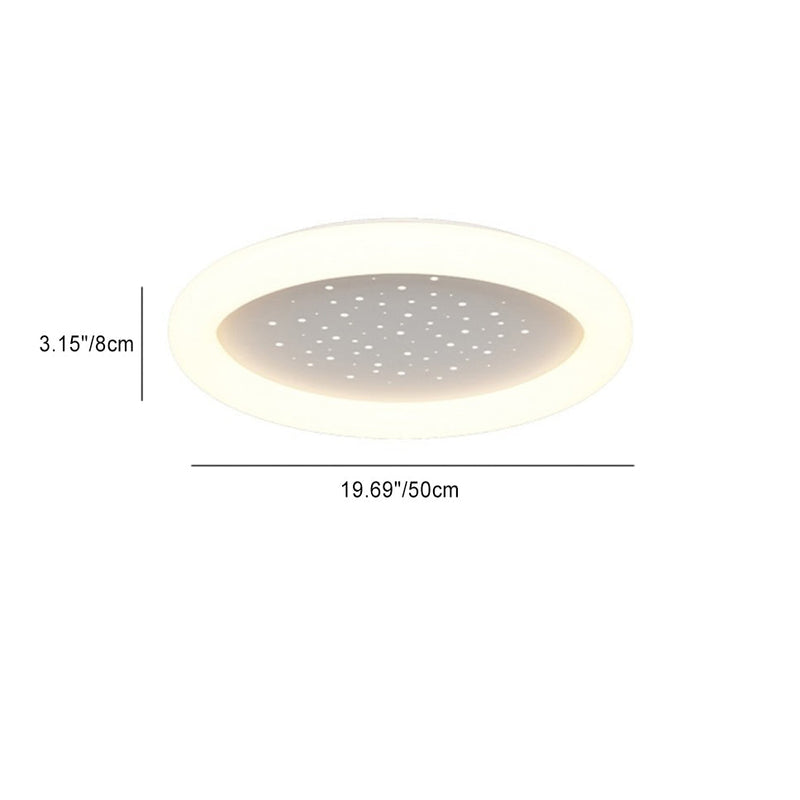 Moderne minimalistische runde volle Stern Eisen Acryl LED Unterputz Deckenleuchte für Schlafzimmer 