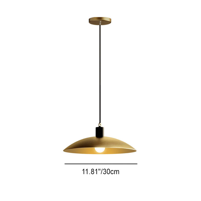 Nordischer minimalistischer Anhänger in Goldfarbe aus Kupfer mit 1 Licht 