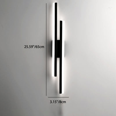 Modern Minimalist Lines Iron Acrylic LED Wall Sconce Lamp