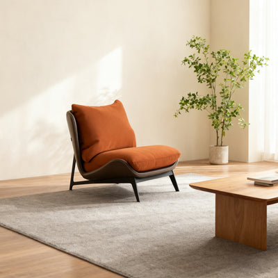 Contemporary Scandinavian Faux Leather Carbon Steel Latex Cotton Sofa For Living Room