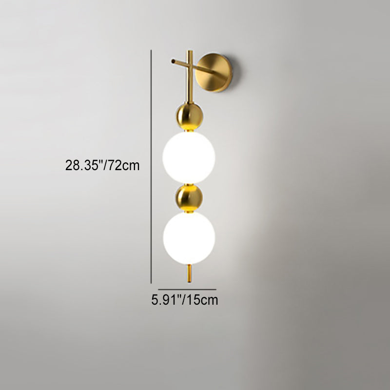 Moderne minimalistische runde Ball String Aluminium Kunststoff LED Wandleuchte Lampe für Schlafzimmer 