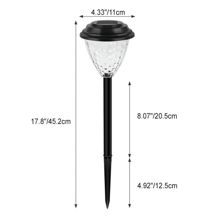 Luz LED para Paisaje Exterior con Inserto de Suelo de Plástico en Forma de Cono Impermeable Solar 