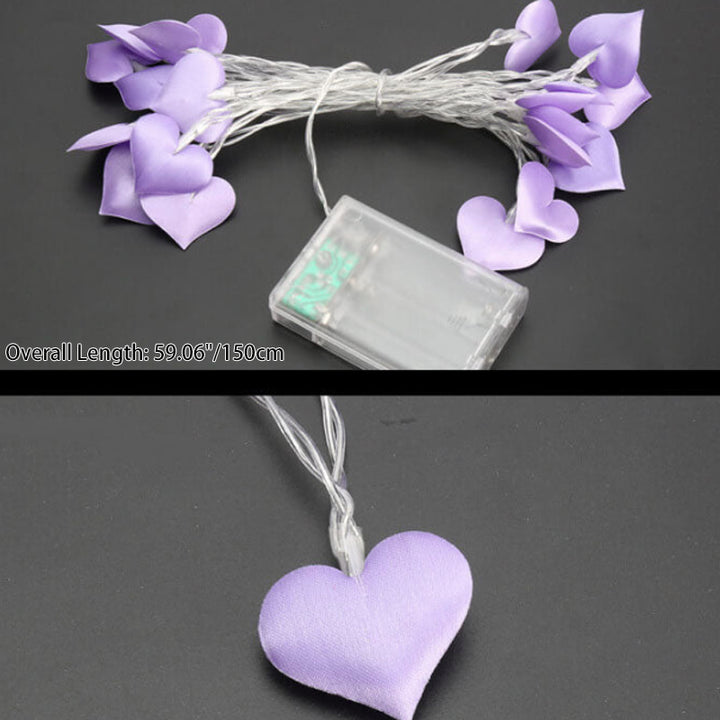 Contemporary Creative Plastic PC Fabric Festive Decoration Heart-shaped LED 10/20-Light String Light For Bedroom