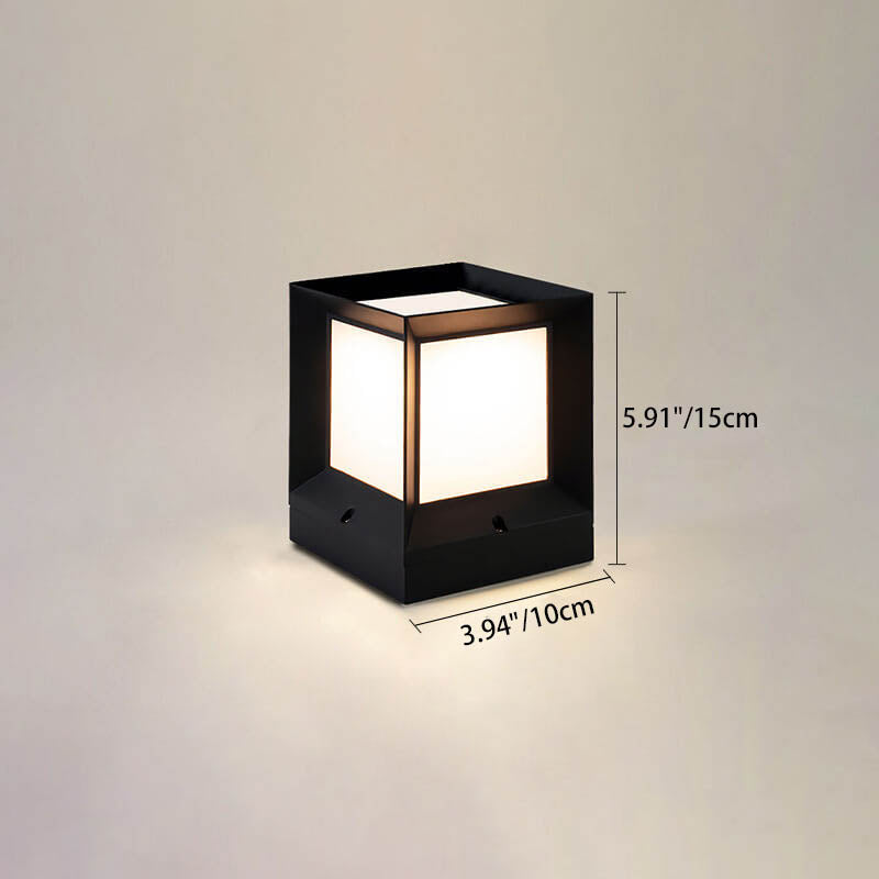 Simple Square LED Solar Outdoor Waterproof Lawn Fence Lamp