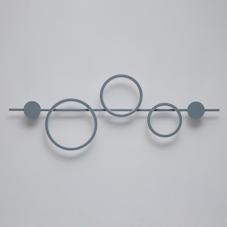 Moderne minimalistische mehrere Kreis Eisen Silikon LED Wandleuchte Lampe für Wohnzimmer 