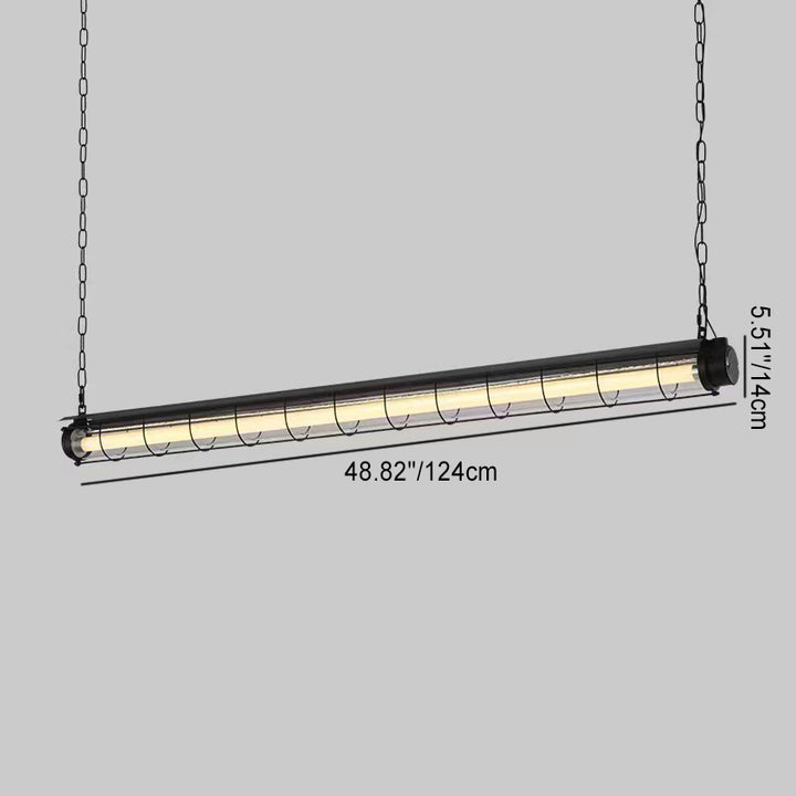 Zeitgenössischer Industrieller Langer Hardware Acryl 1/2 Licht Insel Licht Kronleuchter Für Esszimmer 