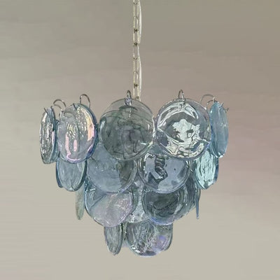 Lustre en fer et verre en forme de fleur traditionnelle française 5/7 lumières pour salon 