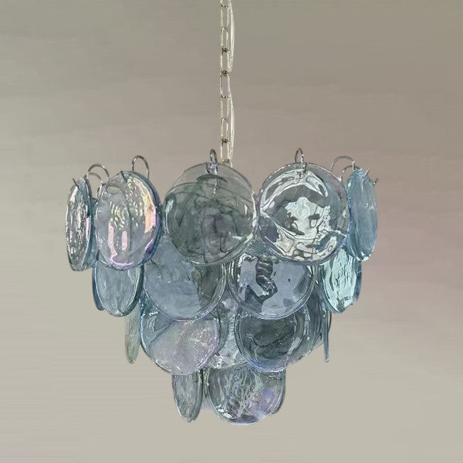 Lustre en fer et verre en forme de fleur traditionnelle française 5/7 lumières pour salon 