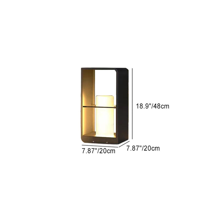 Éclairage paysager LED cubique en acrylique en acier inoxydable solaire étanche minimaliste moderne pour jardin 