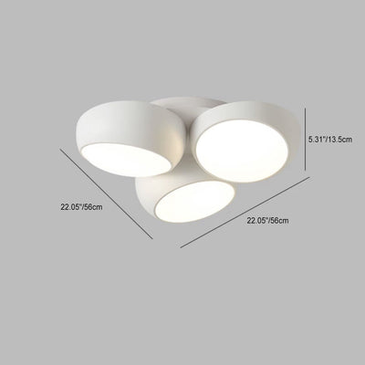 Luz de techo LED empotrada redonda de combinación minimalista moderna de hierro y plástico para sala de estar 