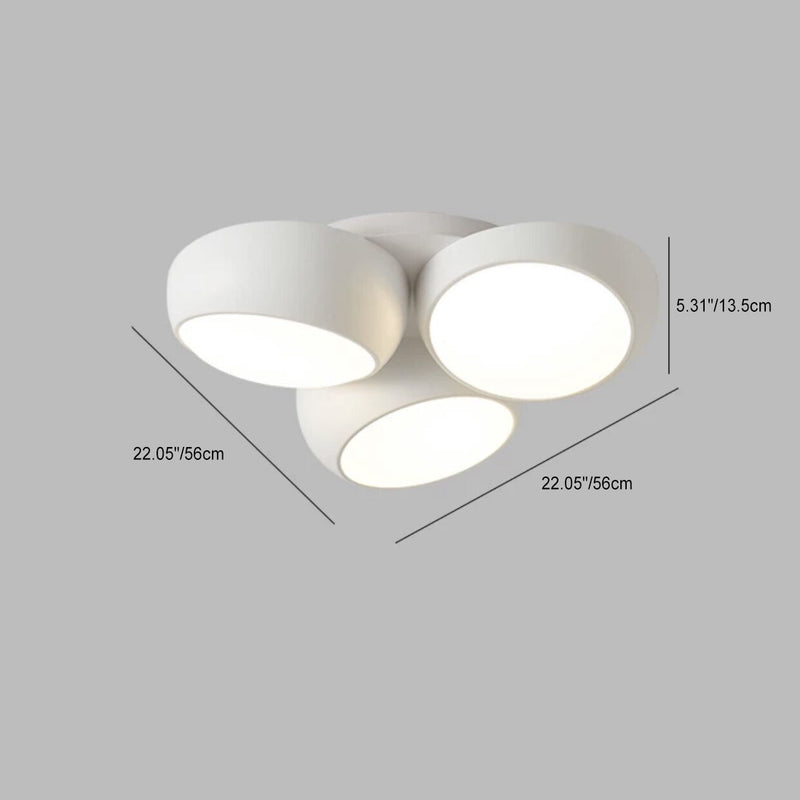 Luz de techo LED empotrada redonda de combinación minimalista moderna de hierro y plástico para sala de estar 