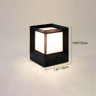 Simple Square LED Solar Outdoor Waterproof Lawn Fence Lamp