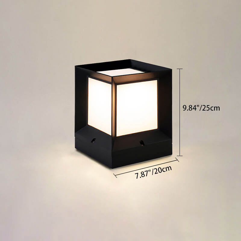 Simple Square LED Solar Outdoor Waterproof Lawn Fence Lamp