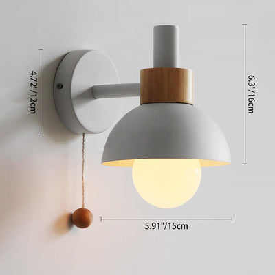 Nordic Macaron Globe 1-Light Wall Sconce Lamp