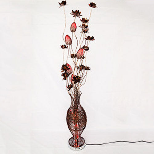 Contemporary Creative Vase Flower Design Aluminum LED Standing Floor Lamp for Living Room