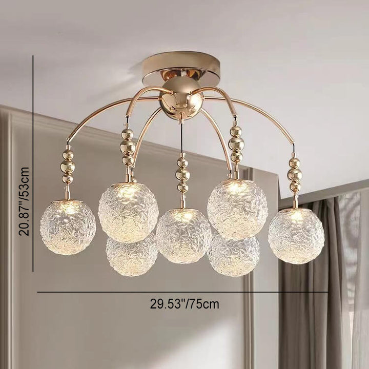 Modern Simplicity Glass Ball 4/7/13-Light Chandelier For Dining Room
