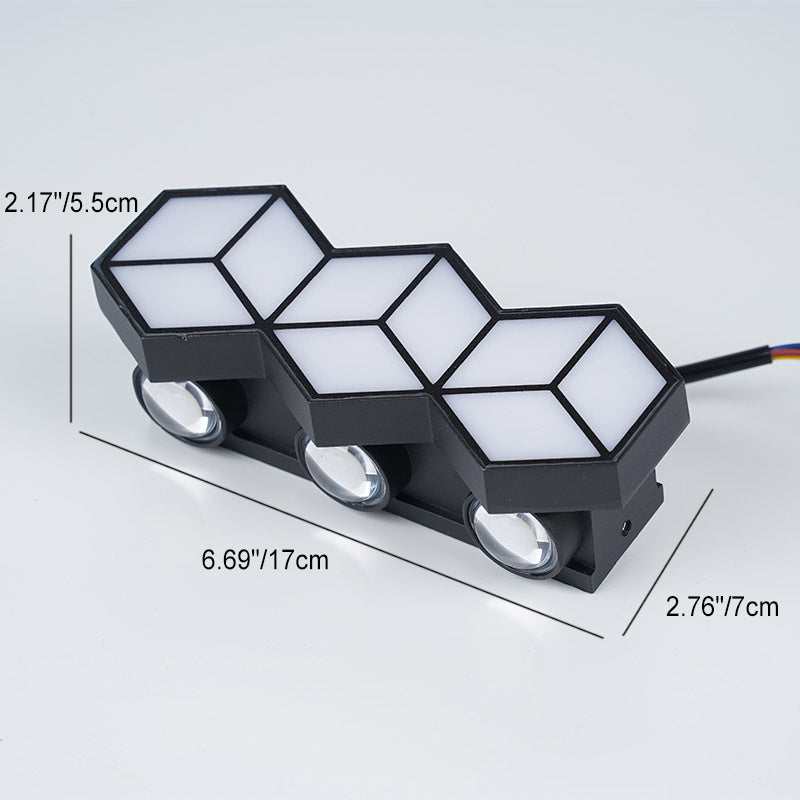 Lámpara de Aplique de Pared LED de Lozange de Acrílico de Aluminio Impermeable Tradicional Europea para Patio Exterior 