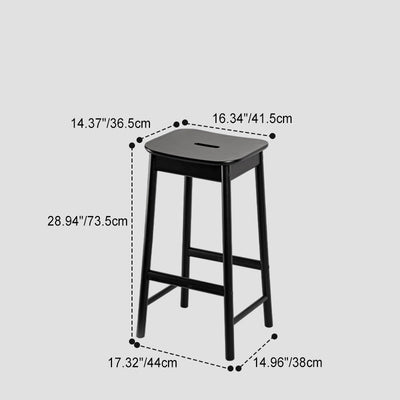 Repose-pieds rectangulaire en bouleau minimaliste moderne pour tabouret de bar pour salle à manger 