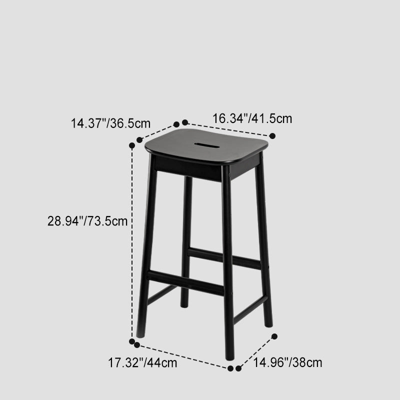 Repose-pieds rectangulaire en bouleau minimaliste moderne pour tabouret de bar pour salle à manger 