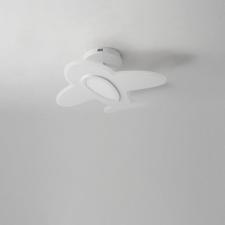 Luz de techo semiempotrada LED de madera y hierro para avión creativo contemporáneo para dormitorio 