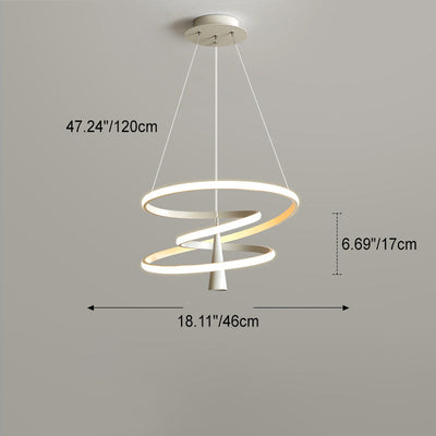 Moderne minimalistische Kreis konische Eisen Acryl LED Kronleuchter für Wohnzimmer 