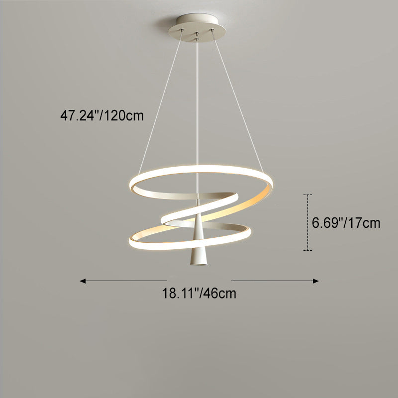 Moderne minimalistische Kreis konische Eisen Acryl LED Kronleuchter für Wohnzimmer 
