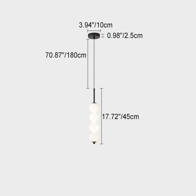 Nordic Creative Brass Spherical Glass Long Strip LED Pendelleuchte 