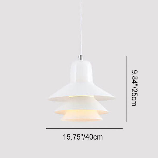 Nordic Minimalist Multi-Layer Cone Glass Hardware 1-Light Pendant Light