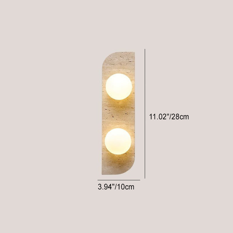 Moderne minimalistische rechteckige Steinglas 1/2/3 Licht Wandleuchte Lampe für Schlafzimmer 