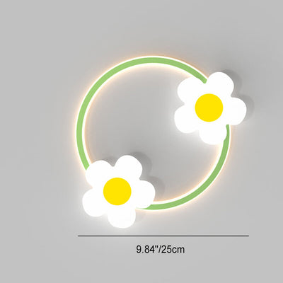 Moderne minimalistische Eisen-Sonnenblume Acryl LED-Wandleuchte 