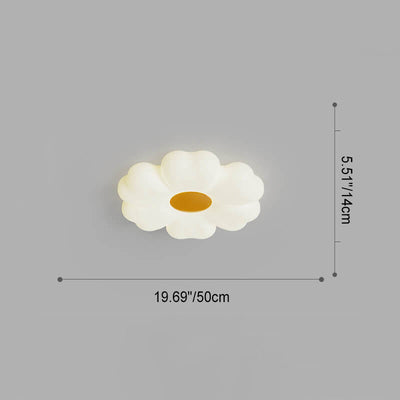 Nordic Minimalist Flower Shape PE Iron LED Flush Mount Ceiling Light