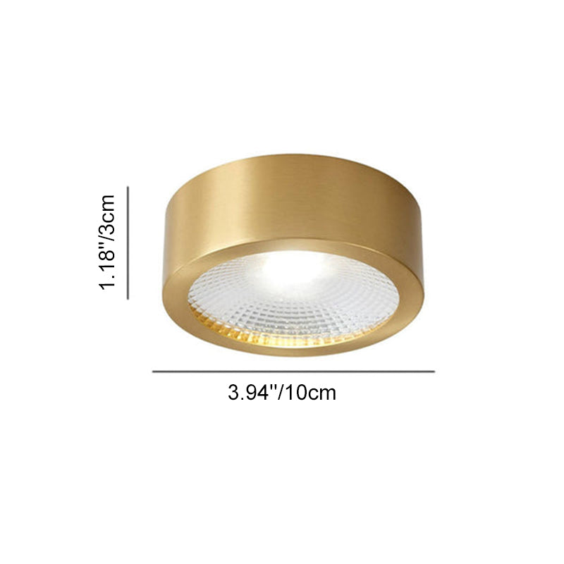 Moderne luxuriöse runde Kupfer-Ultraflach-LED-Deckenleuchte für den Flur 