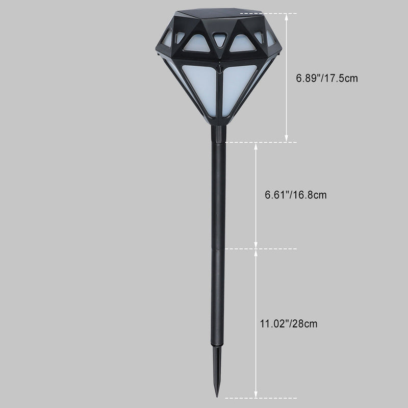 إضاءة LED للمناظر الطبيعية في الهواء الطلق بتصميم آرت ديكو العصري مقاومة للماء مصنوعة من البلاستيك الأكريليك الماسي ABS PC للطاقة الشمسية للحديقة 