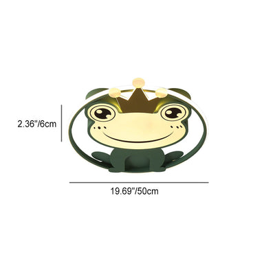 Creative Children Acrylic Cartoon Frog LED Flush Mount Ceiling Light