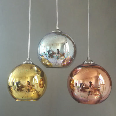 Modern Creative 3D Colorful Fireworks Glass 1-Light Dome Pendant Light