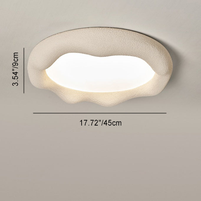 Traditionelle japanische Eisen-Fiberglas-Wolkenform-LED-Unterputz-Deckenleuchte für Wohnzimmer 