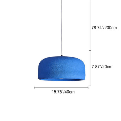 Japanese Minimalist Matte Texture Resin Dome 1-Light Pendant Light