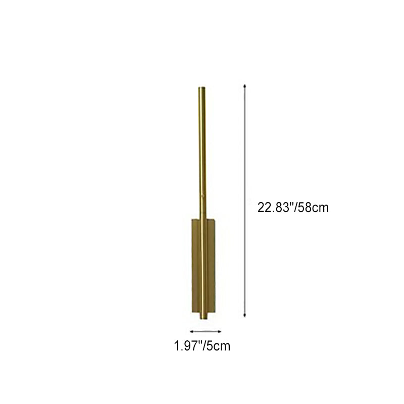 Moderne minimalistische Streifen Kupfer PC LED Wandleuchte Lampe für Wohnzimmer 