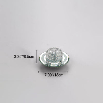 Minimalist Light Luxury Crystal Round Spotlight LED Flush Mount Ceiling Light