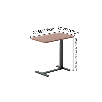 Modern Minimalist Rectangular Particle Board Carbon Steel Side Table 1-Tier For Living Room