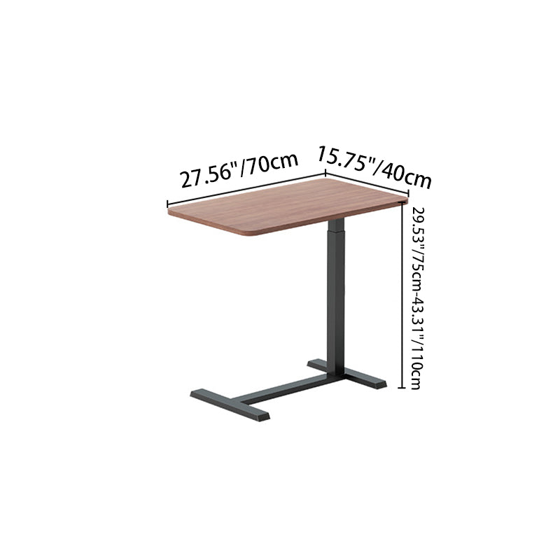 Modern Minimalist Rectangular Particle Board Carbon Steel Side Table 1-Tier For Living Room